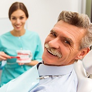 A man about to receive dentures