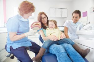 mother and young daughter seeing family dentist in Los Alamitos 