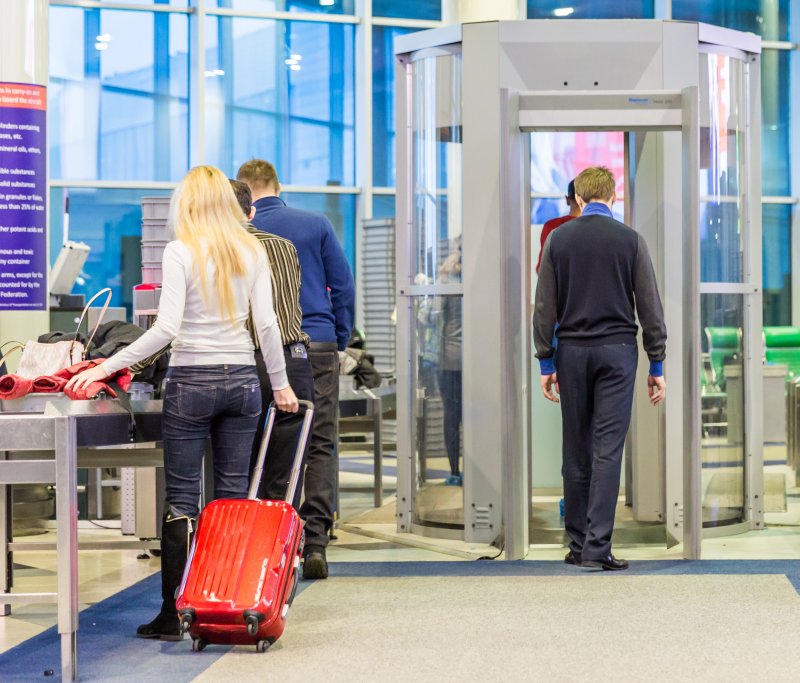 Airport metal detector