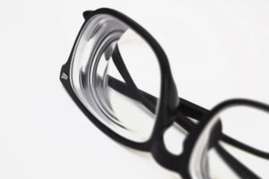 Eyeglasses with black frame