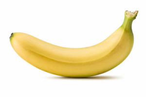 Banana on white background